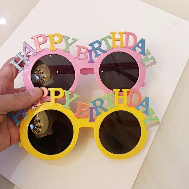 

Happy Birthday Glasses Dress Up Eyeglasses Happy Birthday Photo Booth Props Supplie Funny Party Decor Favor for Adults Kids