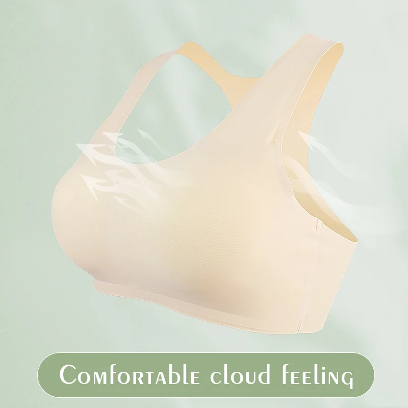 6048 Seamless Comfortable Breathable Tank Top Push-Up Breast Implants Cross-dressing Sports Post-operative Special Bra