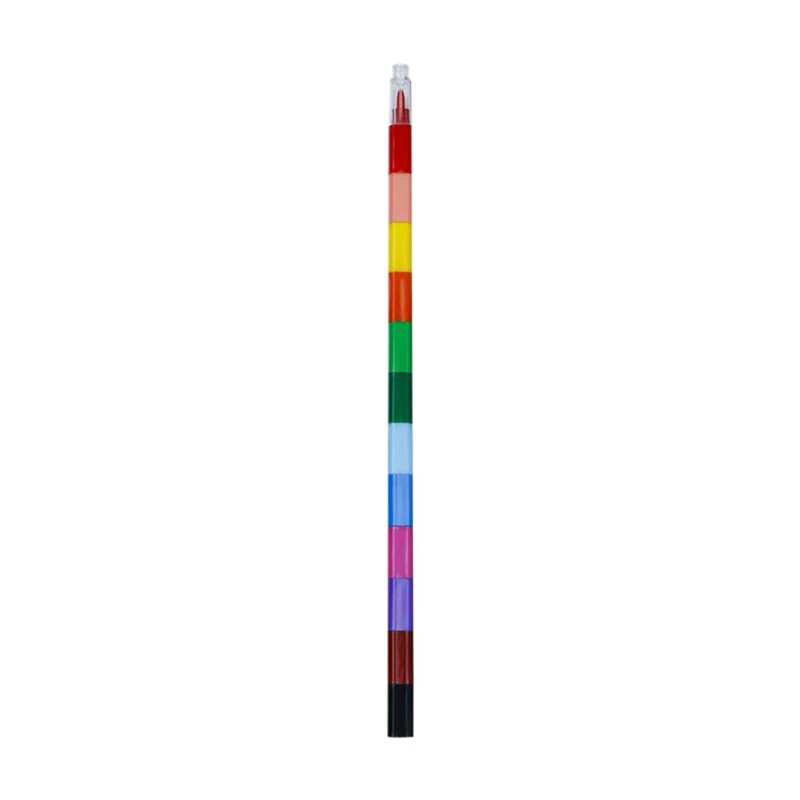 

12 шт./упак. мини-мелки для пальцев, цветные карандаши-ручки, штабелируемый съемный подарочный набор