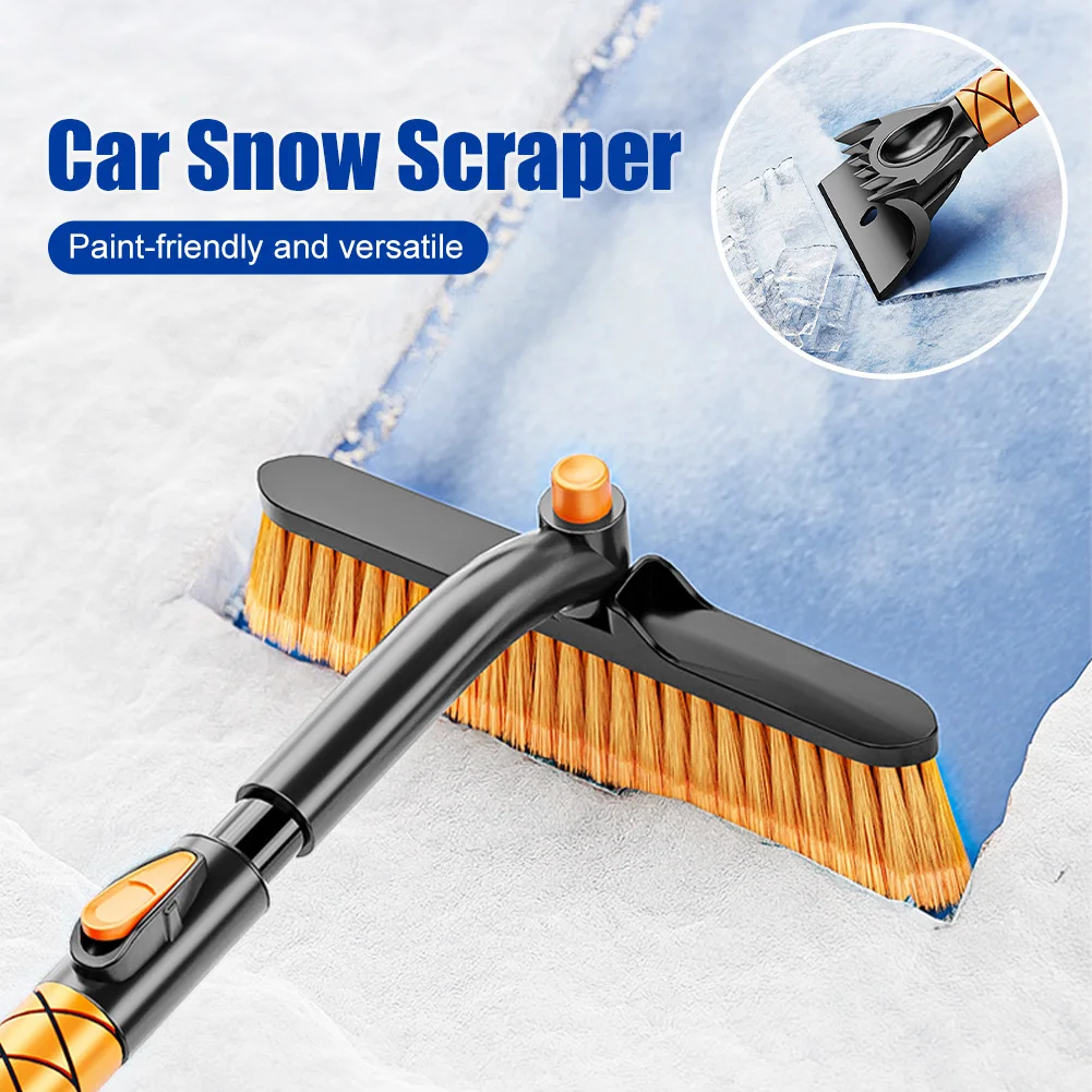 Автомобильный скребок для снега лопата, лед со щеткой, выдвижная щетка для снега, многофункциональный инструмент для очистки автомобиля, ре...