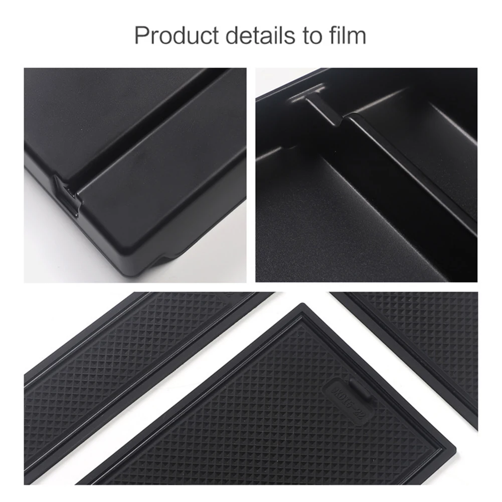 

For Hyundai For IONIQ 5 2021+ Armrest Storage Box Organizer Parts Tray Center Console Stowing Tidying Black Car Tools