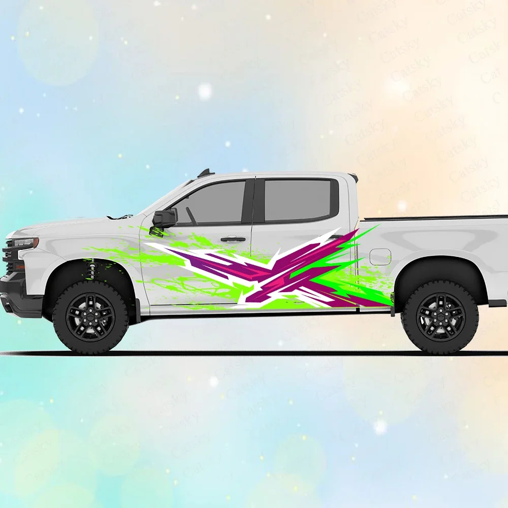 X-полосатый гоночный узор наклейка на кузов автомобиля аниме Itasha виниловая