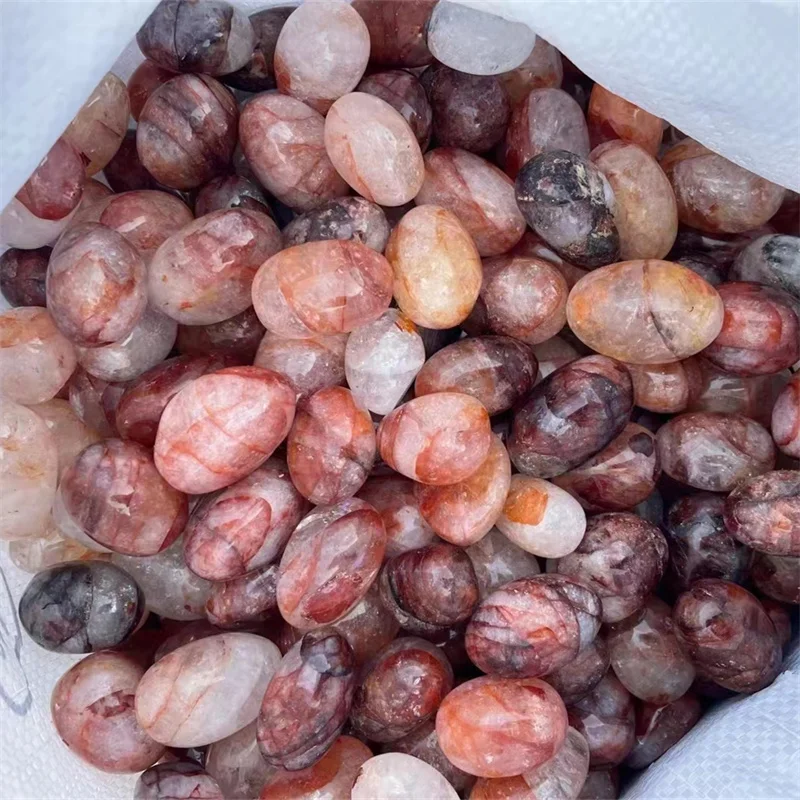 

Natural Gems Red Fire Tumbled Stones Polished Quartz Crystal Healing Reiki Gemstones Home Decoration
