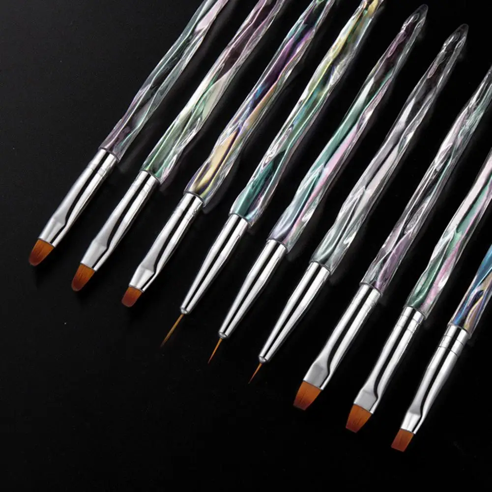 

3Pcs Nail Art Brushes Create Delicate Patterns Manage Nail Details Multifunctional Wide Application Manicure Brushes