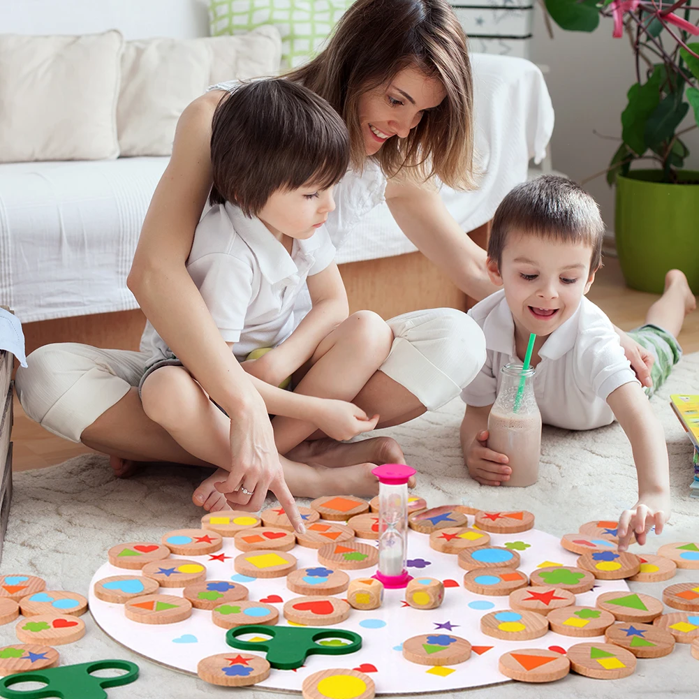 

Children's Parent-child Interactive Board Game Toy Map Finding Game Brain Development Shape Matching Educational Toys