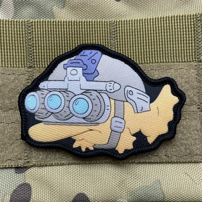 Тактическая нашивка с тремя глазами Monster Fish BLINKY GITD нарукавная повязка на липучке