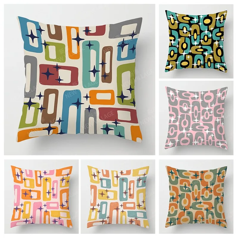 

Скандинавский осенний домашний декор, Осенний чехол для диванной подушки, современный 45x45 см 45*45 50x50 60x60 см 40*40 40x40 Геометрия 60*60