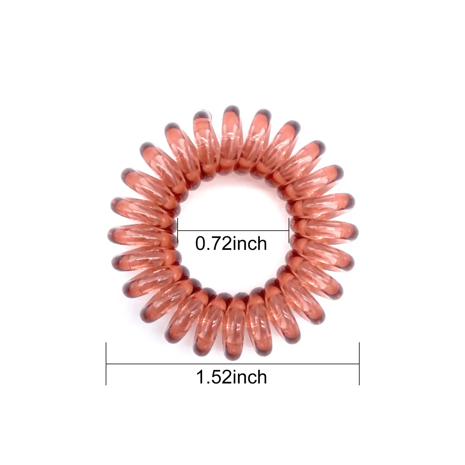 4 Pcs/Box Telephone Wire Elastic Hair Rubber Bands Transparent Spiral Hair Ties Rings Gum for Women Girls Hair Accessories images - 6