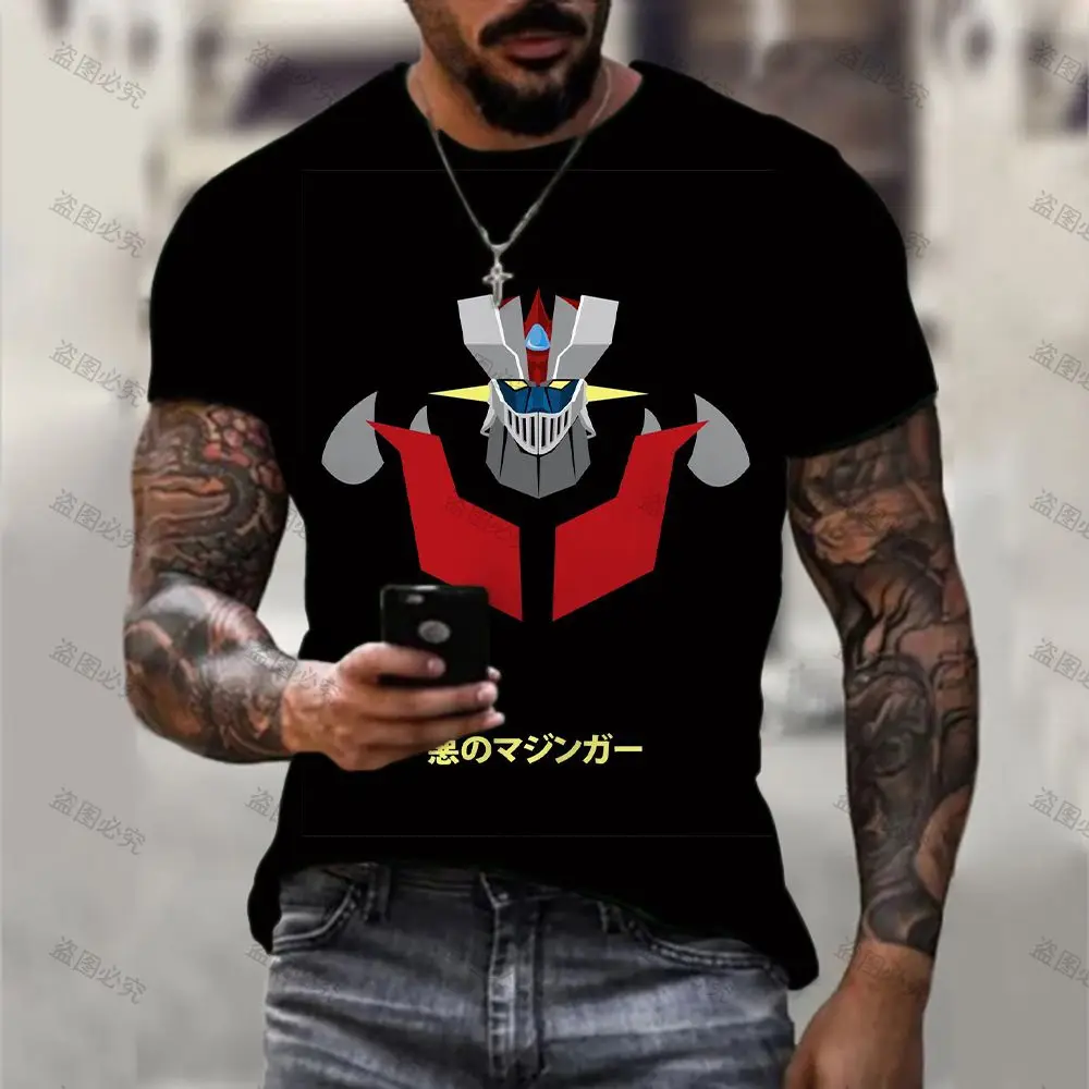 Футболка Mazinger Z мужская с HD-принтом базовая тенниска для отдыха модная майка в