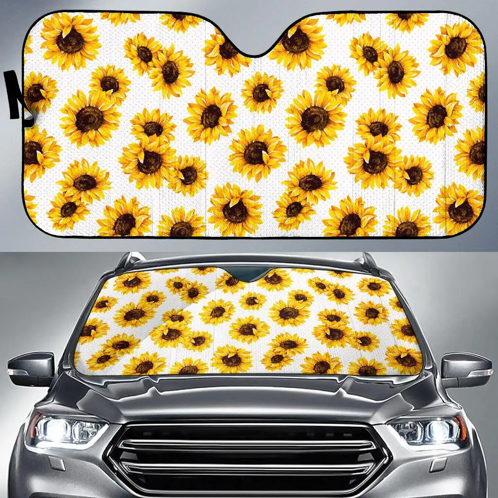 

Sunflower Polka Dot Pattern Print Car Sun Shade