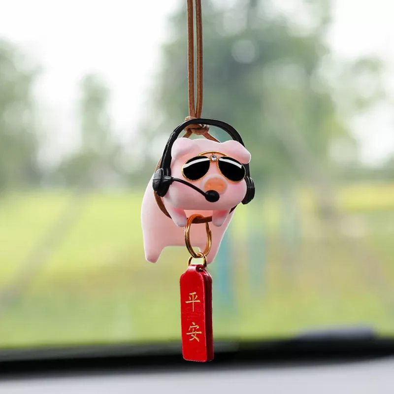 

Cute Pig Car Pendant Car Pendant Pendant Net Celebrity High-end Rearview Mirror Pendant Car Decoration Female Creative