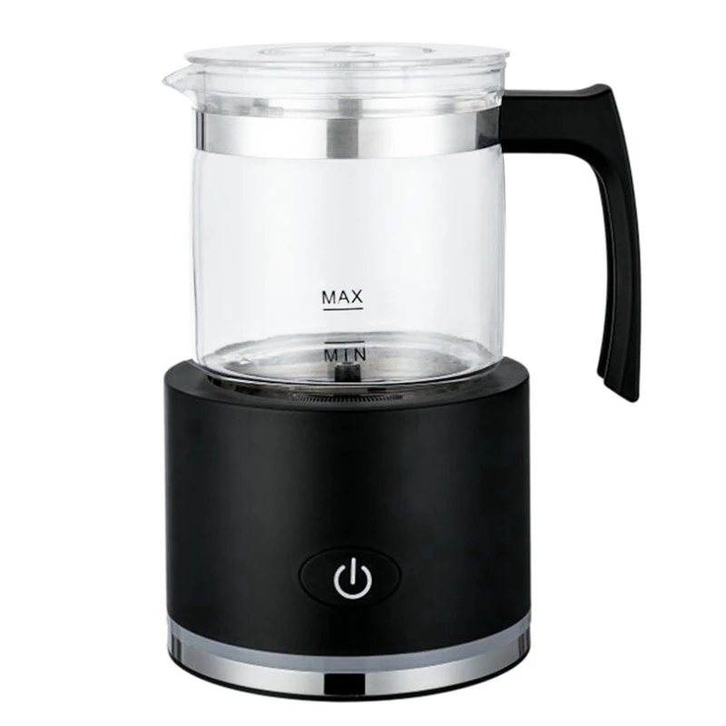 

Milk Frother Hot or Cold Electric Coffee Warmer Steamer Automatic Foam Maker for Drink Macchiato Chocolate,Black EU Plug
