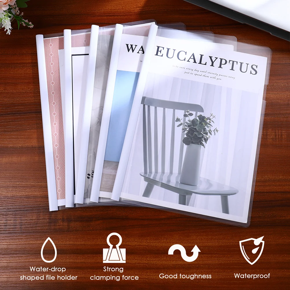

Clear Covers Binder File Folder Sliding Bar Protectors Organizer Sheet Office Frontsleevesprotector Folderssheets Paper Cover