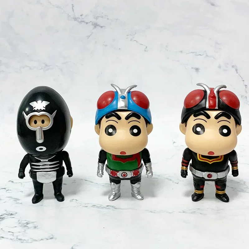 Экшн-фигурки Супермена Crayon Shin-chan Cos Kamen Rider 12 см ПВХ модель игрушки милые