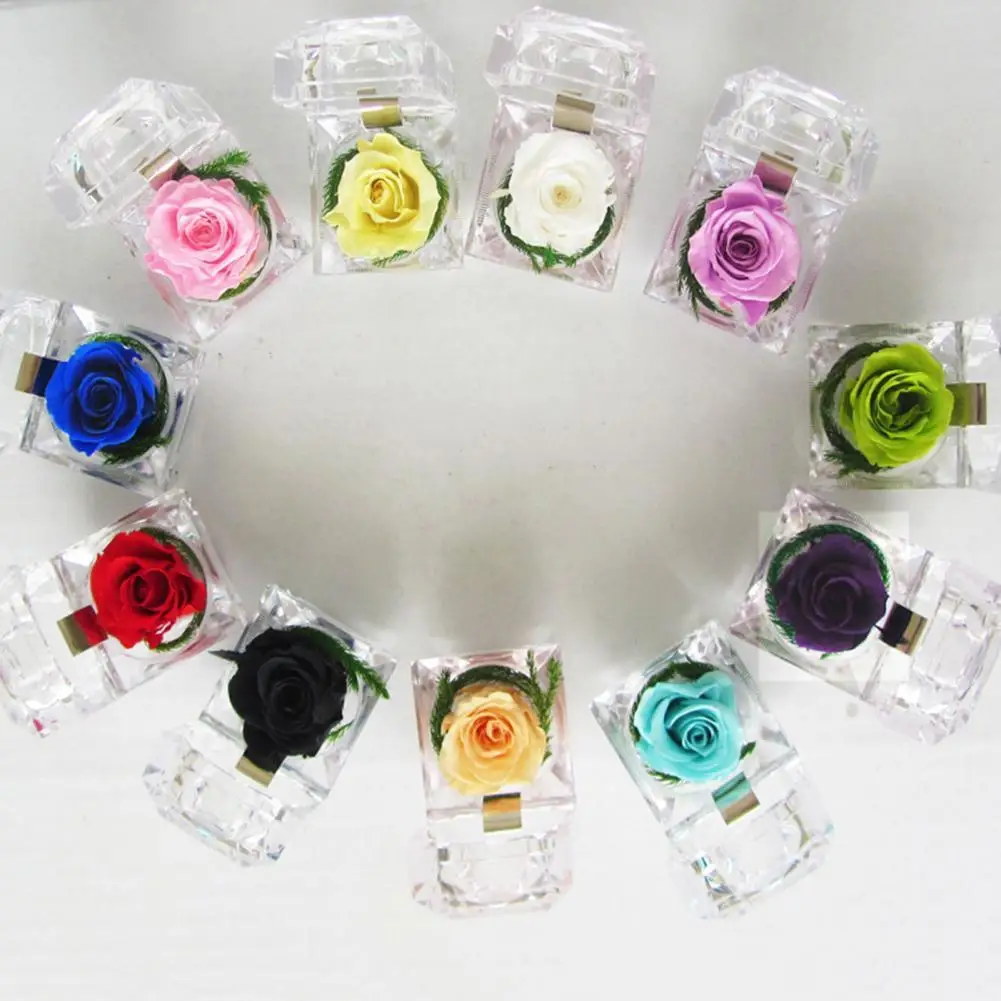 Fashion Ring Container  Eco-friendly Lightweight Ring Holder  Aesthetic Forever Rose Gift Box