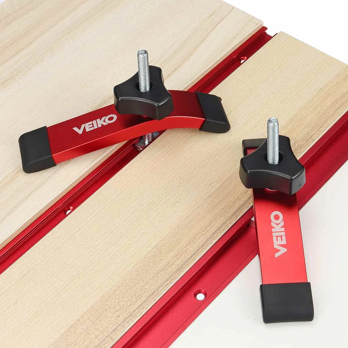 

2 Set T-Track Hold Down Clamp Woodworking Universal Fixed Clamp T-Slots Clamping Blocks Platen Woodworking Tools Routers Presses