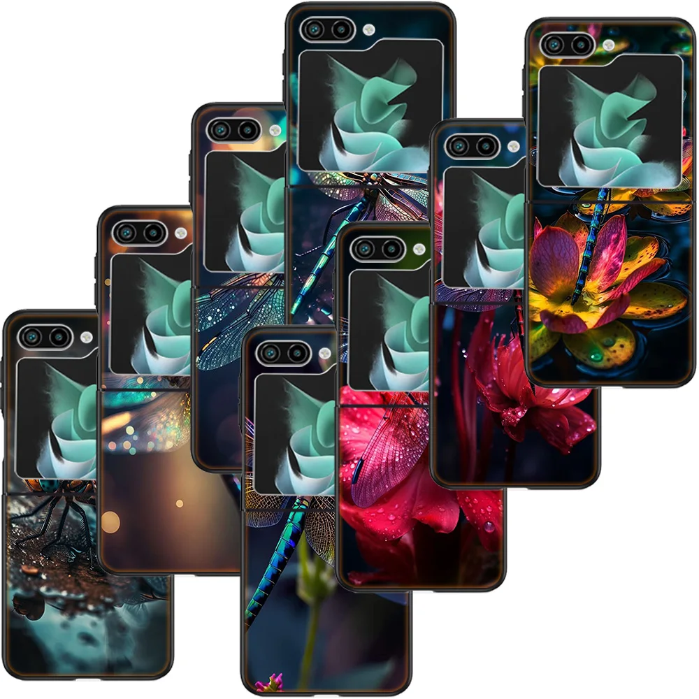 Прозрачный чехол для телефона Красивые любители стрекозы Samsung Galaxy Z Flip6 5G Flip5 Flip4 3