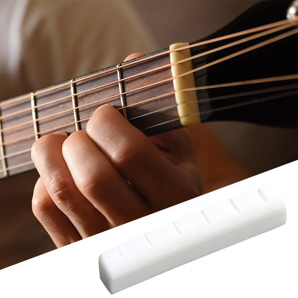 

Bridge Saddle And Nut Ox Bone 6 String Guitar Bridge Saddles Part For Folk Acoustic Guitar Single Saddle Guitar Accessories P3S6
