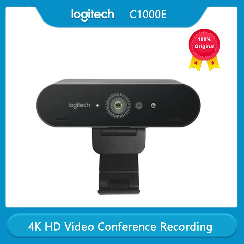 Logitech BRIO C1000e, потоковая запись конференций, 4K HD веб-камера, периферийные устройства для ПК