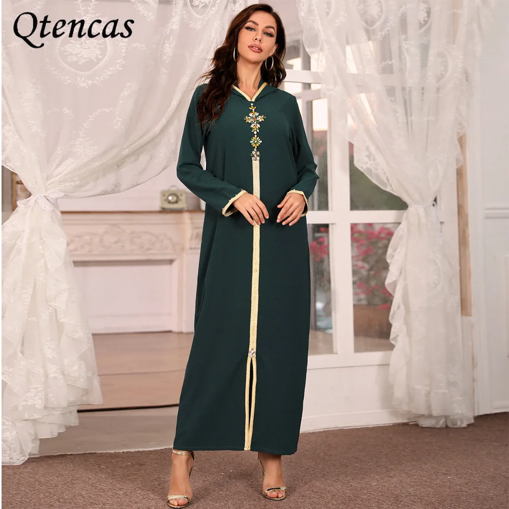 Рамадан Абая Дубайский кафтан платье мусульманское Абая для женщин Турция ислам одежда марокканский кафтан кимоно Femme De Moda Musulmana