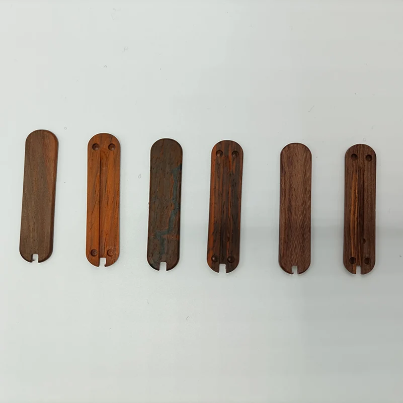 Натуральный материал черного дерева с ЧПУ ручка ножа нашивки весы для 58 мм Victorinox