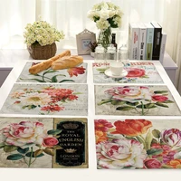 beautiful flowers flexible glass table protector picnic blanket party decoration rectangular tablecloths dining tables table