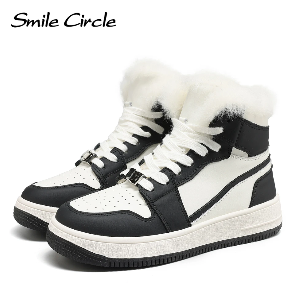 Кроссовки женские обувь зима женщины зимние высокие кроссовки из натуральной