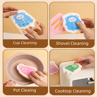 compressed wood pulp sponge and scourer cartoon dish cloths oil remove magic wipes dishwashing sponge cleaning tools for kitchen