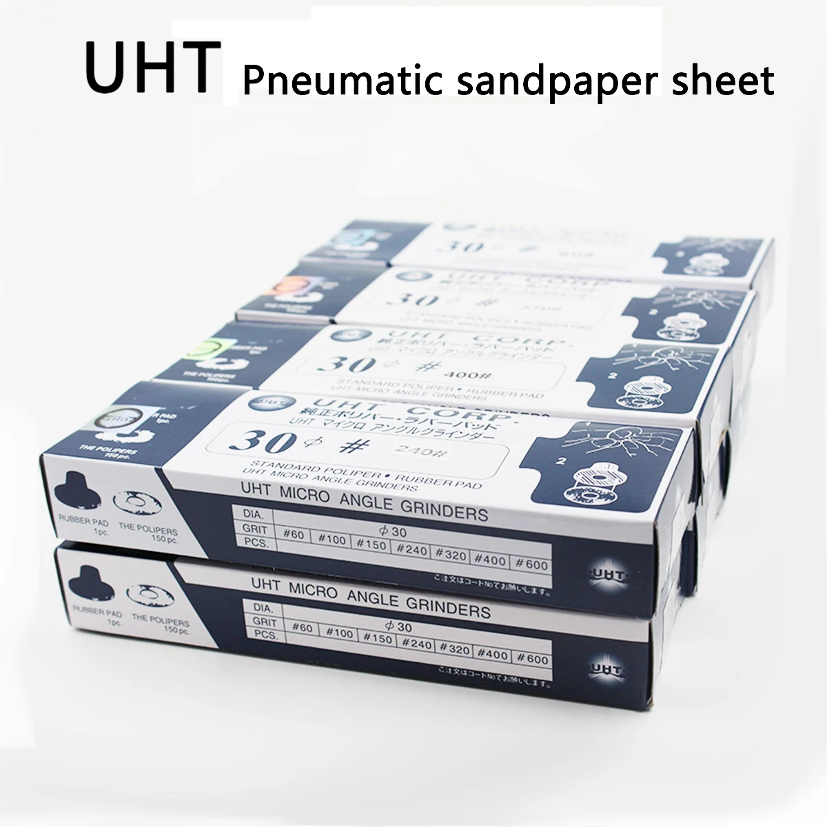 150 шт./коробка UHT, пневматический инструмент, шлифовальные диски с высококачественной наждачной бумагой Buffalo 30 мм X 10 мм для пневматической шлифовальной машины, Φ/093N