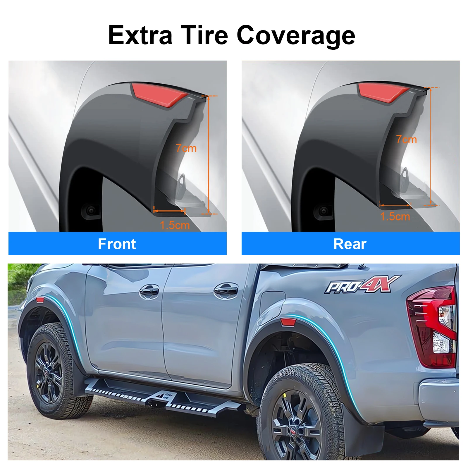 OEM стильные накладки на крылья свод колеса для Nissan Navara Frontier NP300 2015-2023 года модели