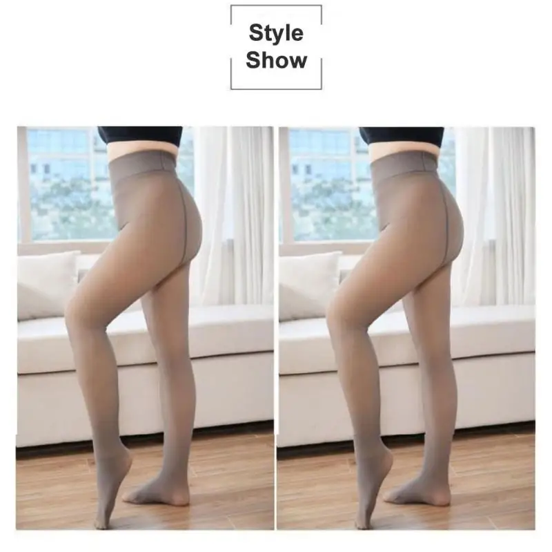 2022 New Tights Thick Leggings For Women Plus Size High Waist Winter Thermo Plush Stockings Fake LegsTranslucent Legging