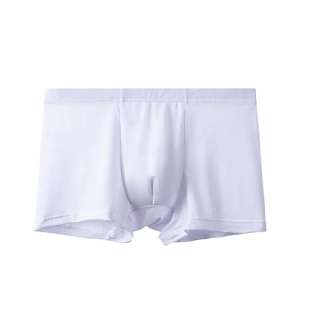 

Ice Silk Men Underwear Sexy Underpants Pure Color Breathable Boxer Shorts Underwear Man Slip Gay Lingerie Underpants Panties