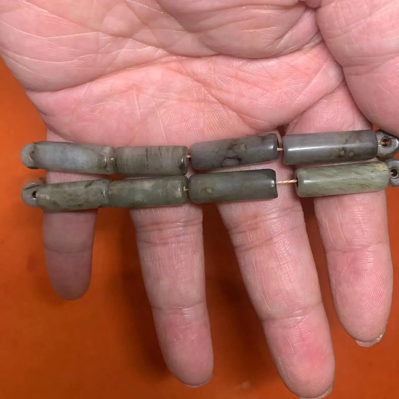 1pcs/lot natural hetian ancient jade handmade necklace happiness longevity auspicious blue white grease luster gem jewelry taki