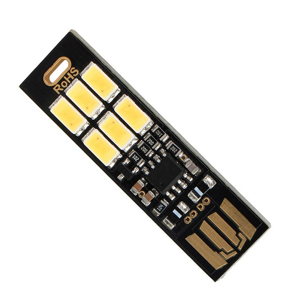 

Ночник с сенсорным датчиком и регулируемой яркостью, миниатюрный USB фонарь с 6 светодиодами, 5 В, стандартный USB-порт для источника питания, дл...
