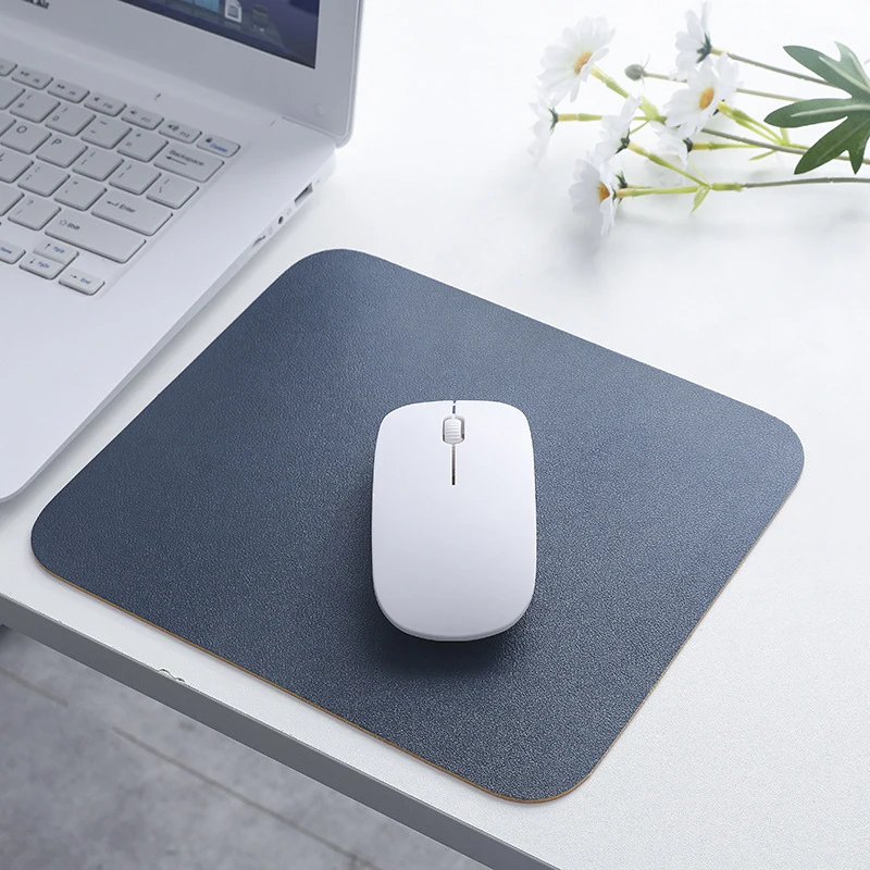 

Waterproof Solid Leather Gaming Simple Mouse School Computer Accessories Mouse Antislip Pad Desk Office Pad Accessories Color