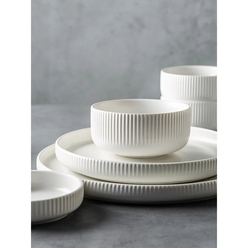 

Набор керамических столовых приборов в японском стиле, креативная тарелка в скандинавском стиле, миска для риса, для одного домашнего хозяй...