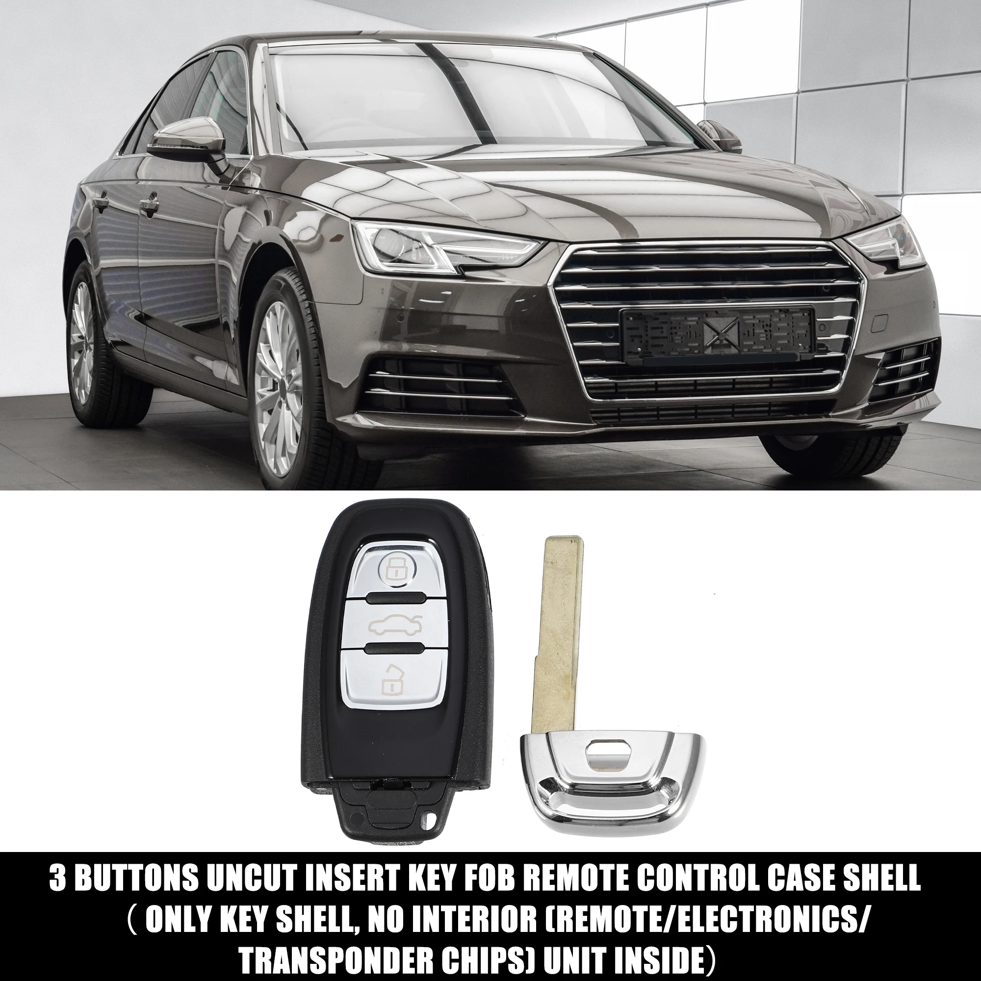 

Uxcell автомобильный 3/4 кнопочный пульт дистанционного управления брелок для безключевого доступа чехол для Audi A4 A5 S5 Q5 2008-2012 Аксессуары