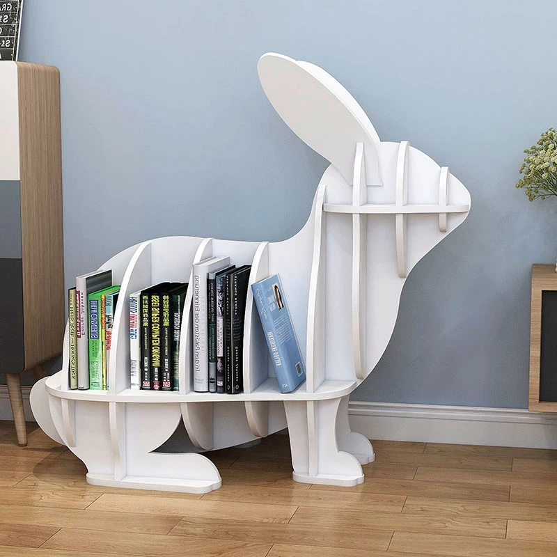 

Rabbit-Shaped Creative Book Rack Bookcase Storage Shelve Ingenious Bookshelf For Home Shop Kindergarten School Dorm Decoration