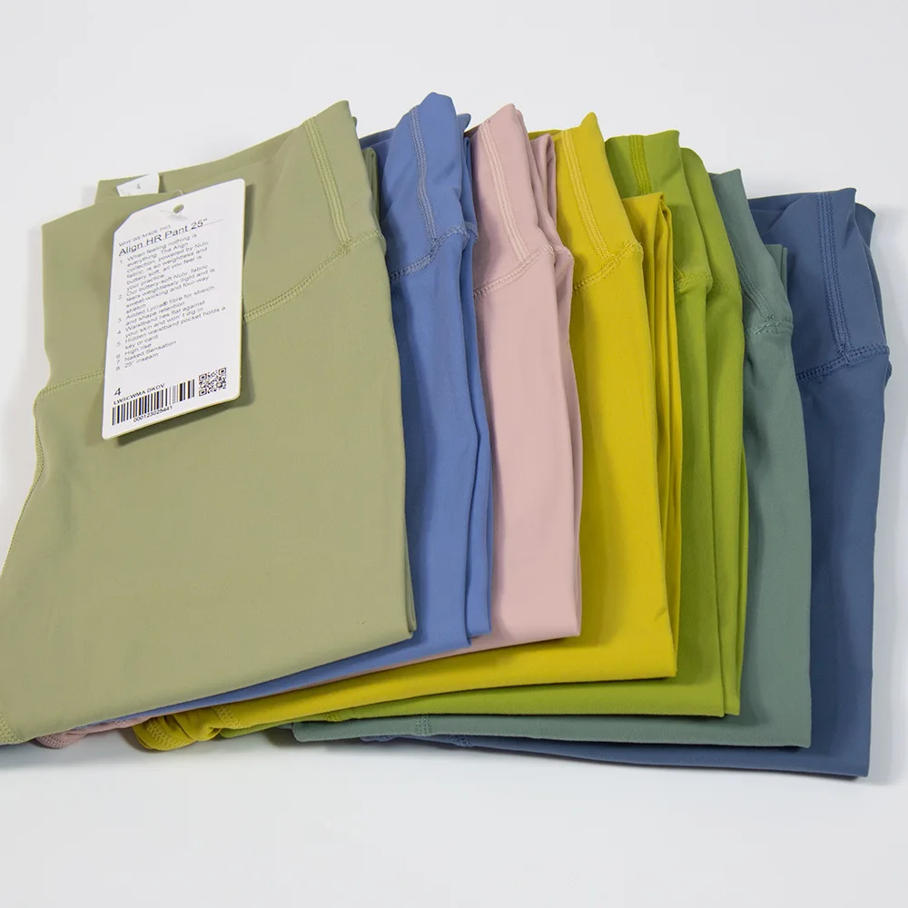 Luluwomen Sports High Quality Yoga Pants Gym Running Fast Dry Breathable Nylon High Waist Hip Leggings Custom Logo