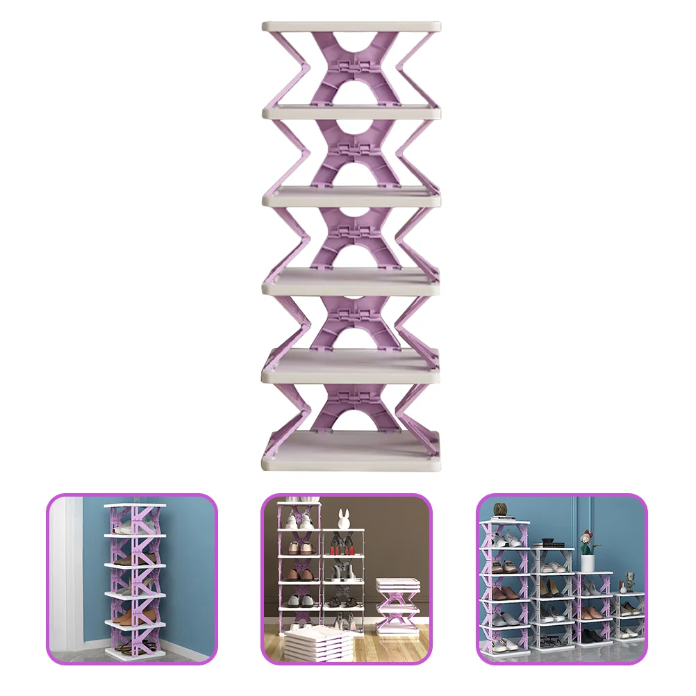 

Shoe Rack Organizer Storage Shoes Shelf Kids Entryway Door Cabinet Holder Foldable Folding Vertical Closet Collapsible Shelves