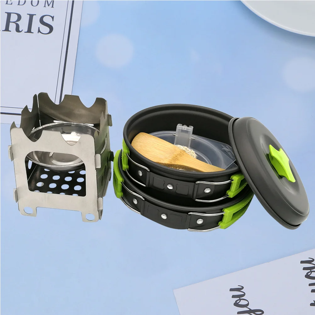 

1 Set Portable Lightweight BBQ Pot Cookware Stove Co-worker Friends Camping