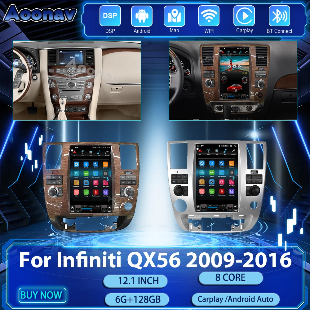 

Android Car Radio For Infiniti QX56 2009-2016 GPS Navigation Head Unit System Multimedia Player Carplay Auto Touch Screen
