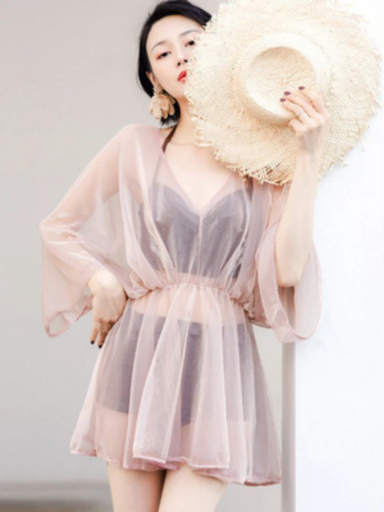 

Комплект бикини, женский купальник, Женская сказочная модель, ученический, консервативно закрывает живот, чтобы показать корейский горячий...