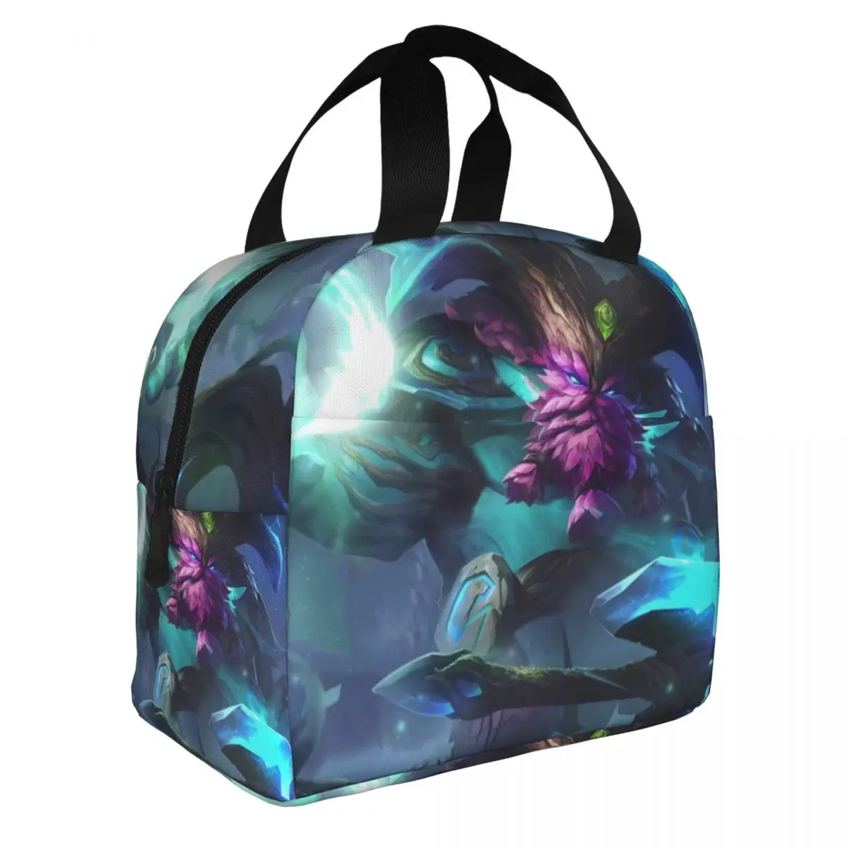 Ornn League Of Legends LOL MOBA Games Lunch Bento Bag Portable Aluminum Foil thickened Thermal Cloth Lunch Bag for Women Men Boy