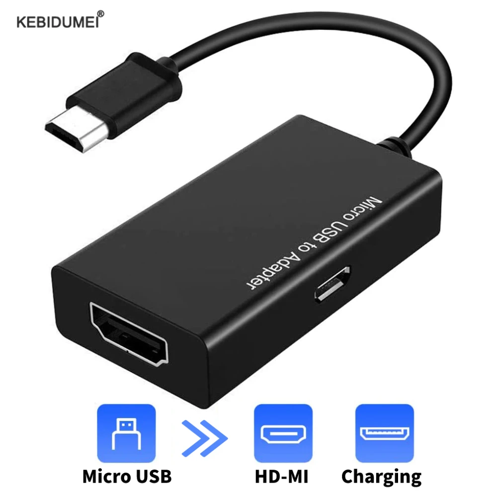 

Адаптер Micro USB в HDMI-совместимый с 1080P HD аудио видео кабель для HDTV конвертер адаптеры для Samsung TV ПК ноутбука планшета