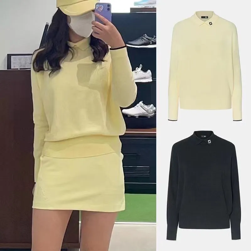 

2023 Autumn/Winter New Golf Women's Top Knitted Warm Outdoor Sports Shirt Women's Golf Jersey
