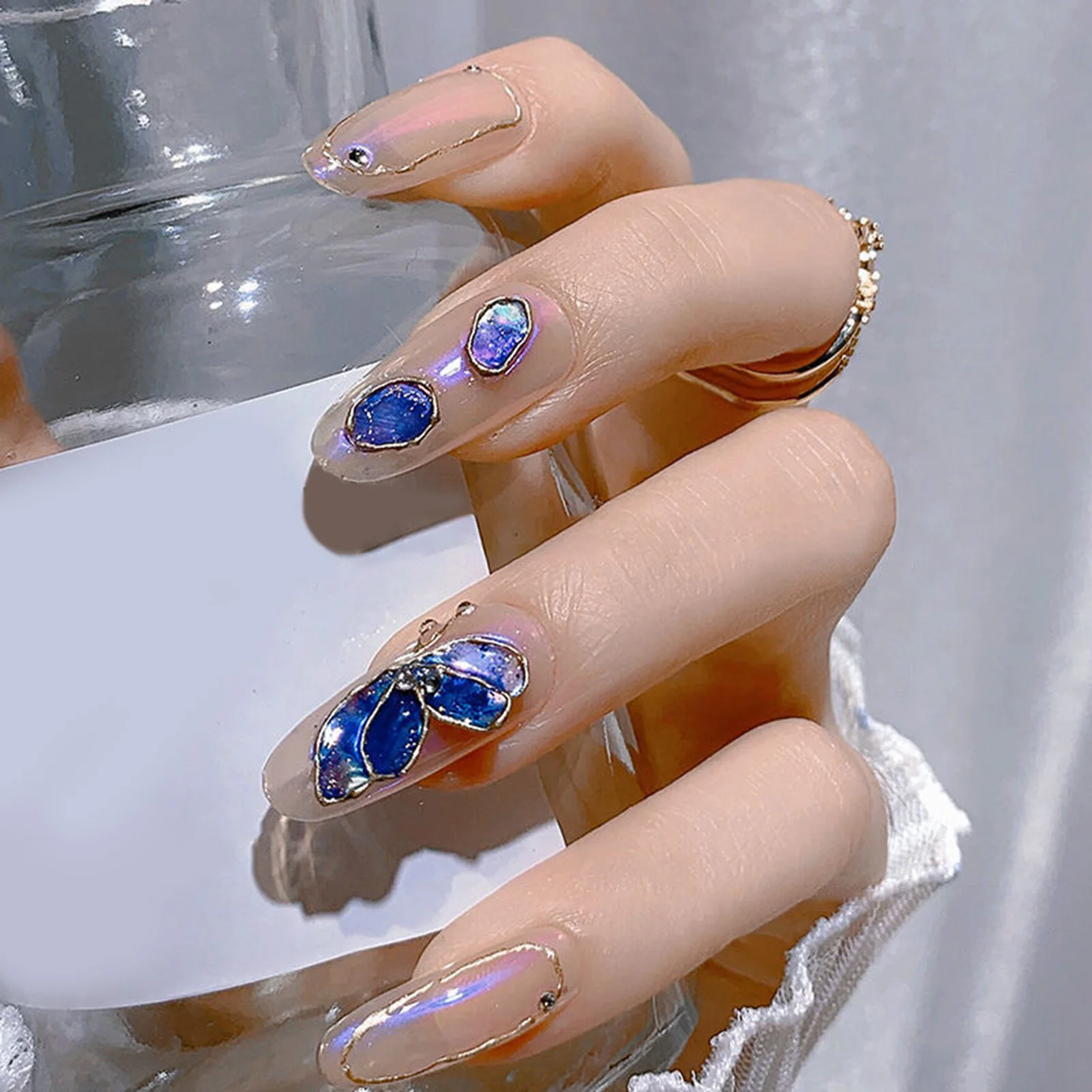 Nail Art Charm Nail Shell Abalone Seashell Nail Flake Nail Art Shell DIY Confetti Gel Polish Nail Art Flake Manicure Supplies