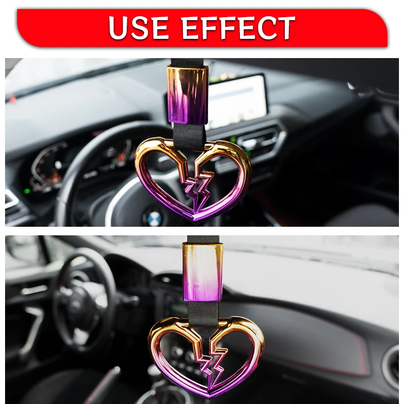 Яркий Автомобильный Буксировочный Ремень Tsurikawa кольцо в форме сердца JDM ручка для