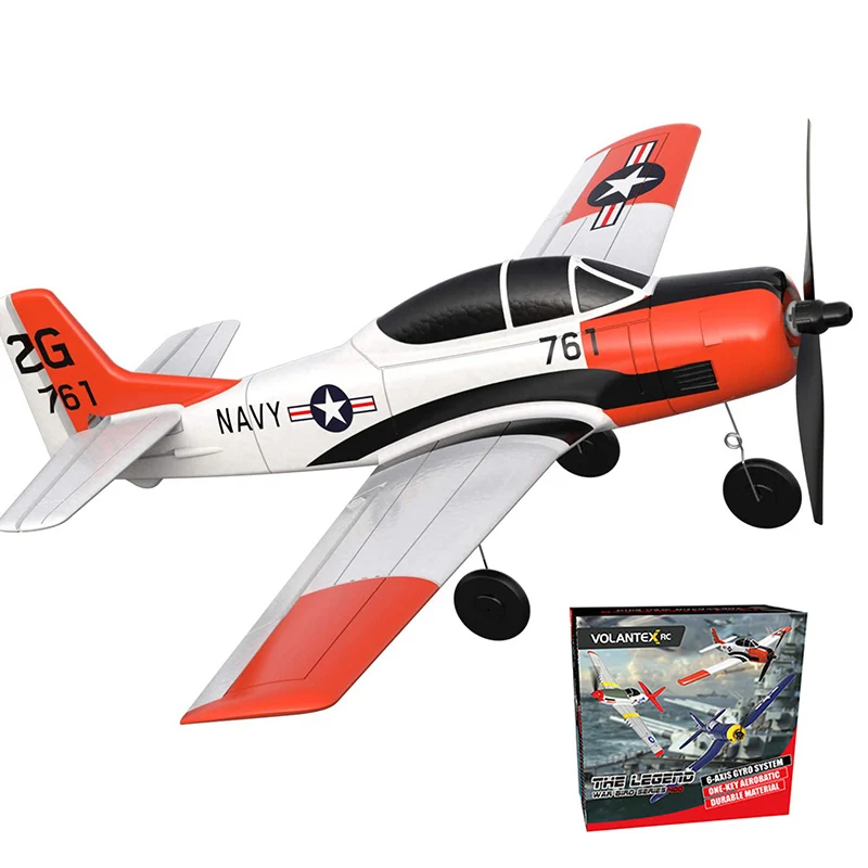 

Volantex 761-9 2.4G 6-Axis Foam Aircraft T28 RC Airplane Glider EPP 4CH Warbird with Xpilot Stabilizer / One-key Aerobatic RTF