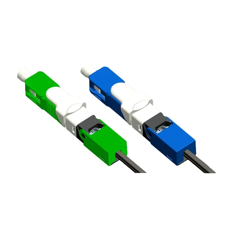 2022 Free shipping FTTH ESC250D SC APC and SC UPC Single-Mode Fiber Optic Quick Connector FTTH SM Optic Fast Connector